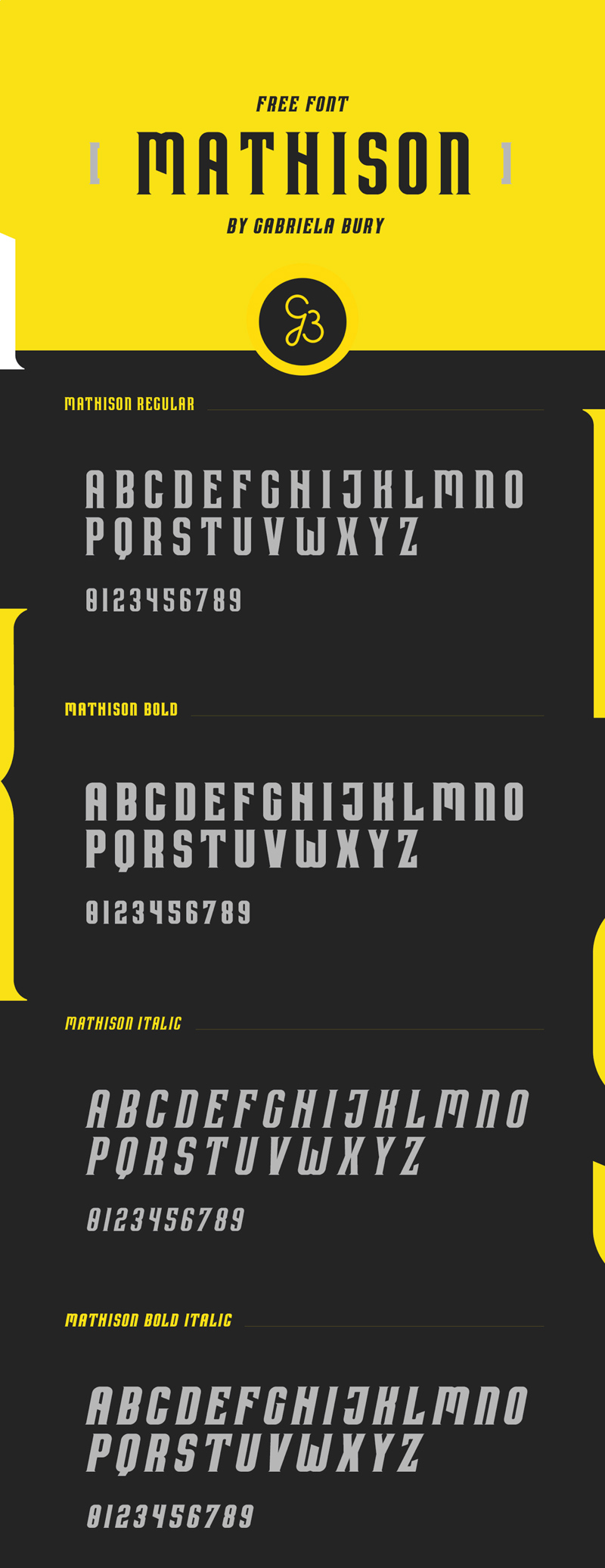 Mathison -Schriftart - kostenlose Typografie