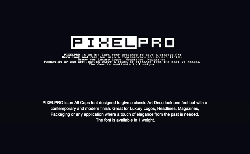 Pixel Pro - kostenlose VIP -Schriftart