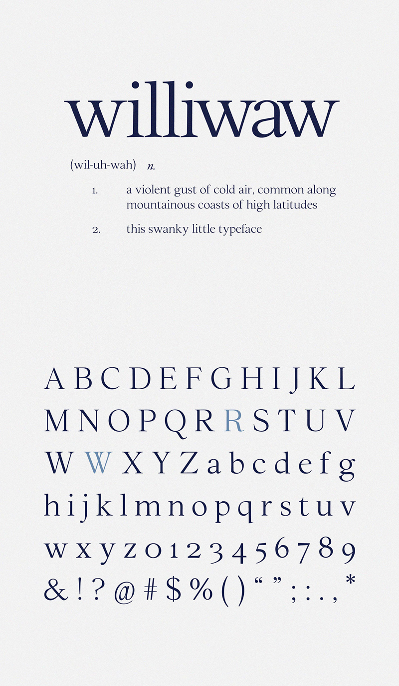 Book Williwaw - Old English Font