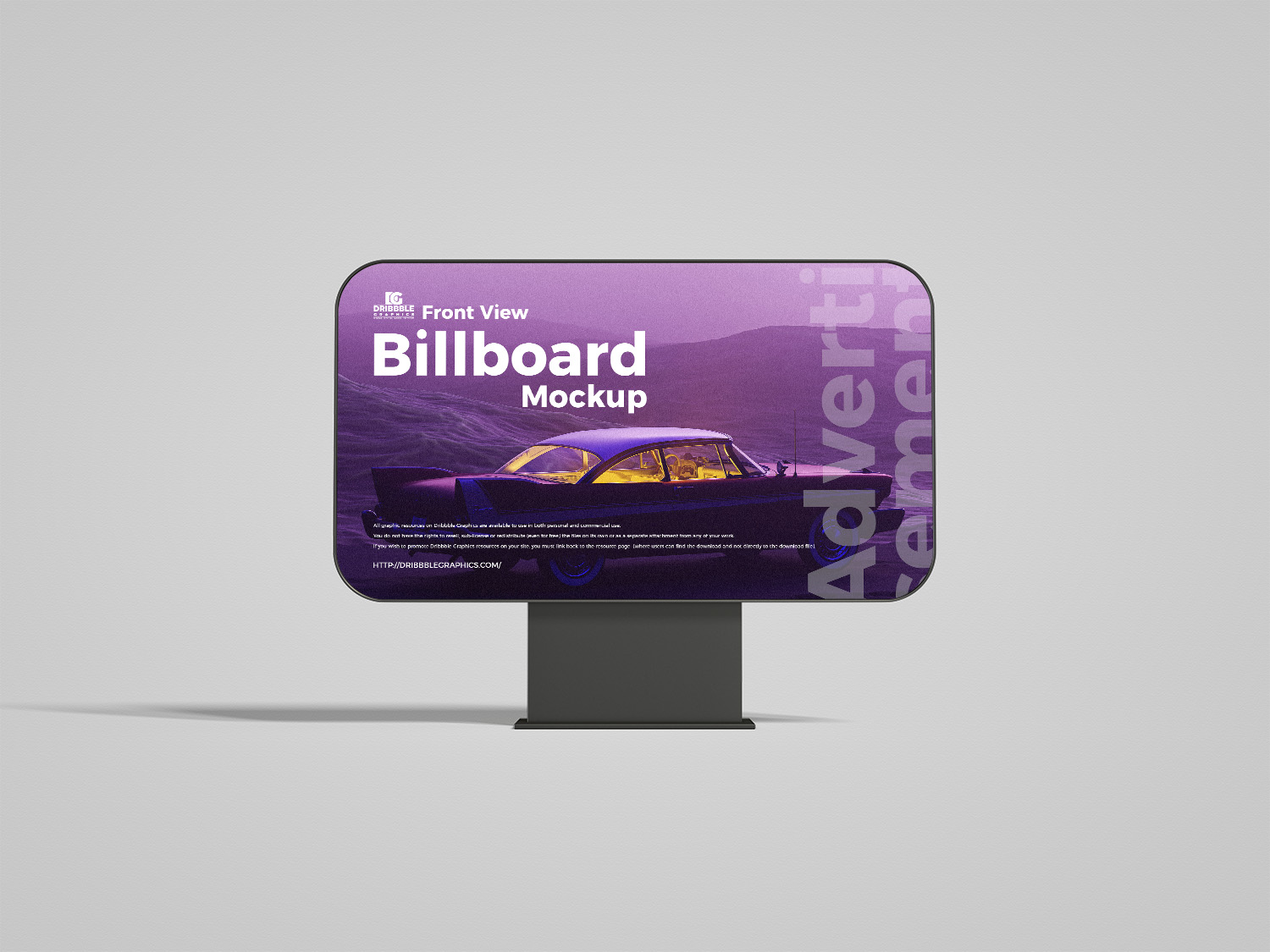 Markenwerbung Frontansicht Billboard Mockup