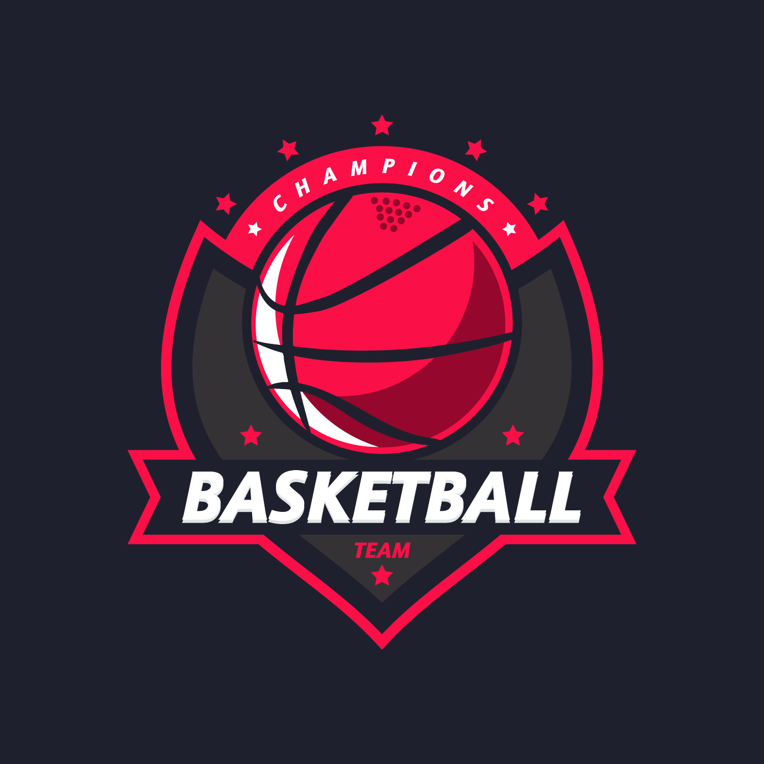 Diseño de logotipo de baloncesto