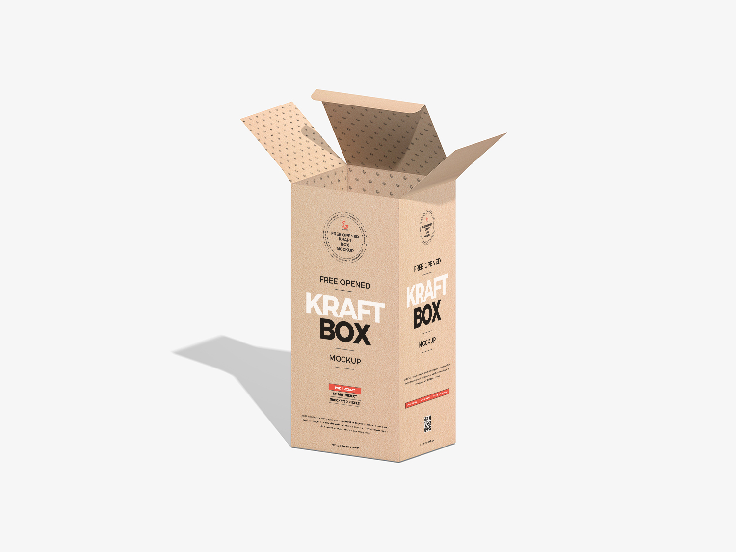 Открыт макет Kraft Box