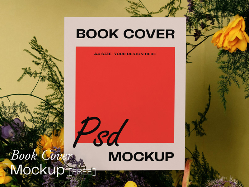 Book Cover Mockup: Free PSD