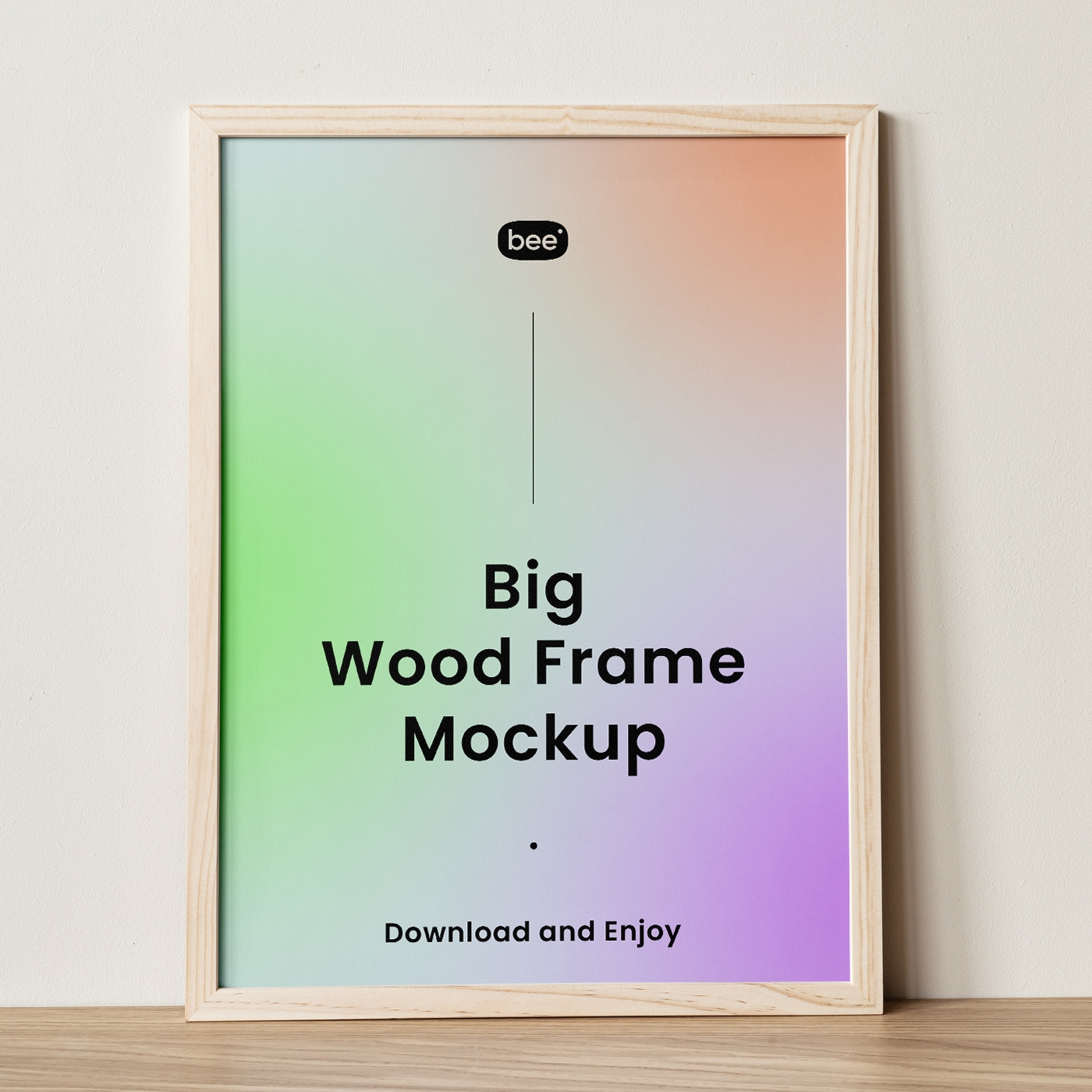Front View of a Wooden Frame Mockup