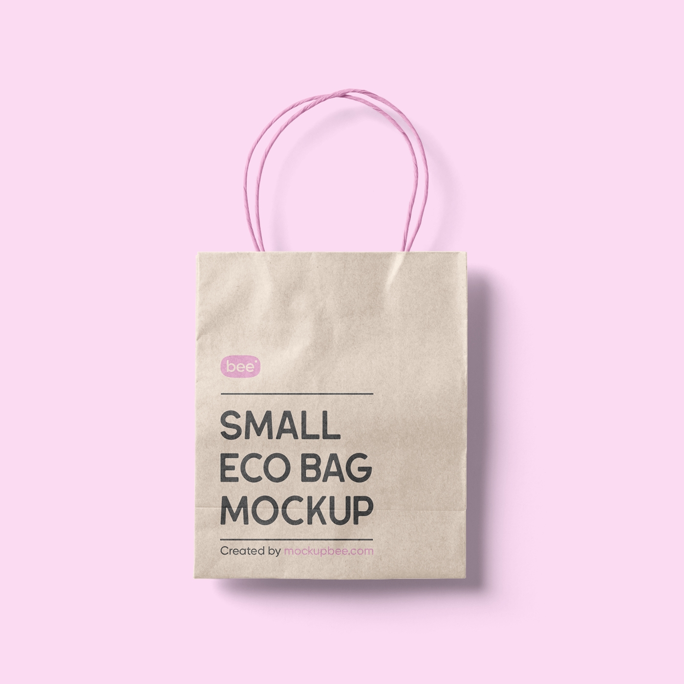 Front View of Small Eco Shopping Bag Mockup