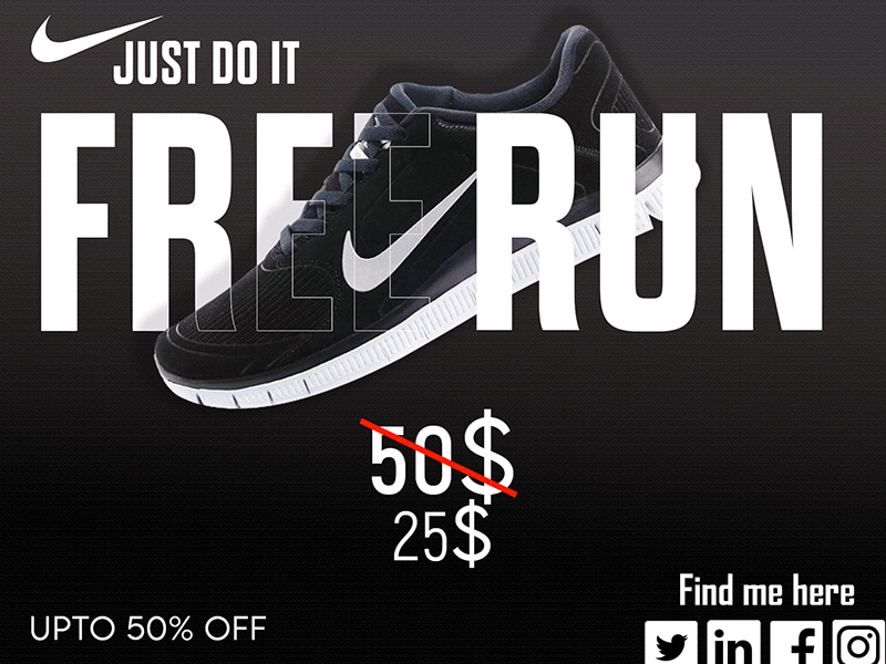 Nike Free Run Banner Anzeige