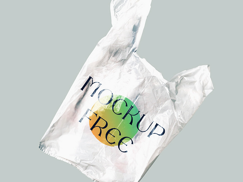 Макет пластикового пакета: бесплатно PSD
