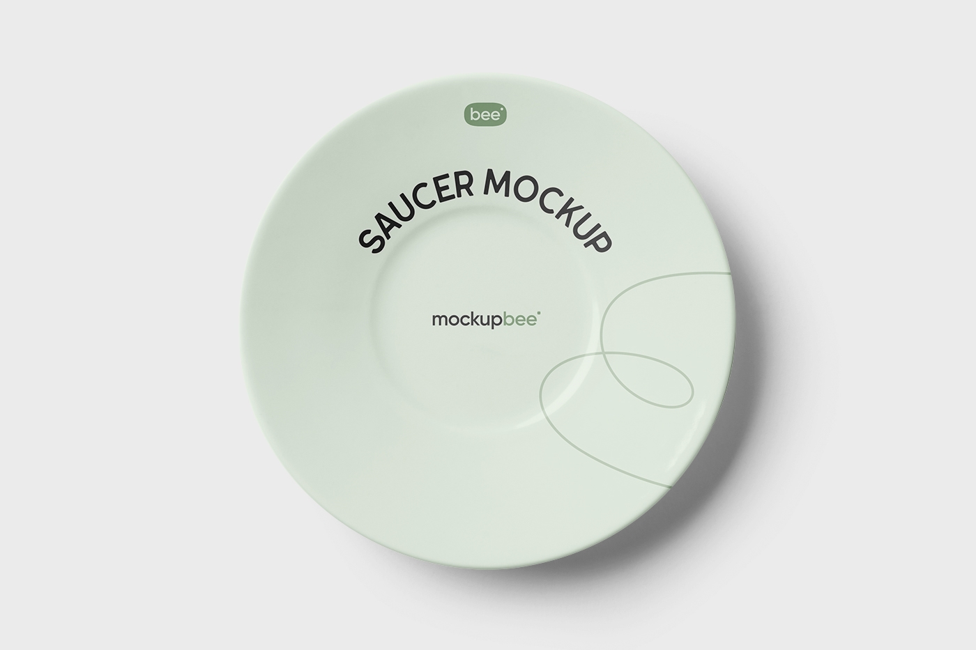 Top View of Simple Saucer Mockup