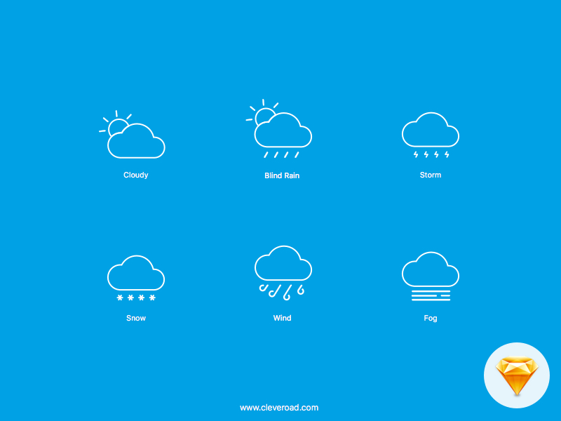 Значки погоды для iOS