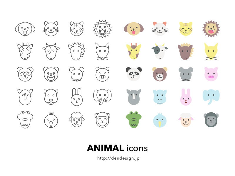 Iconos de Animal Sketh