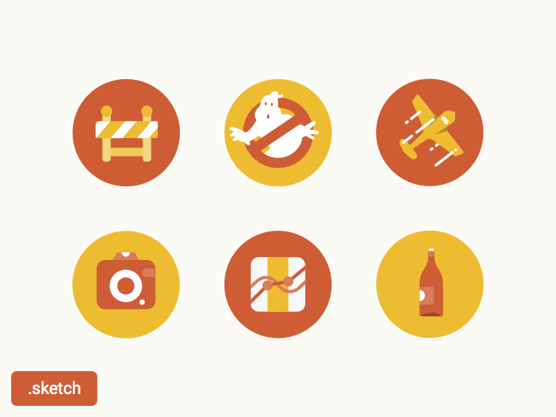 Flat Icons Sketch Resource