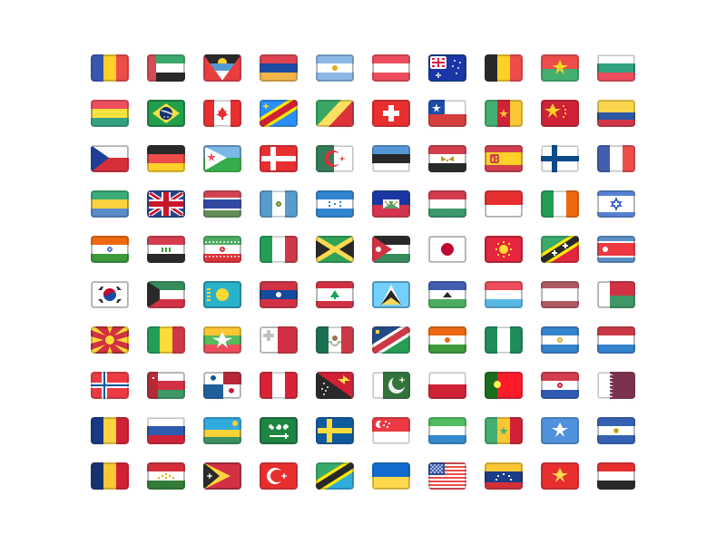 Country Flags Kit Croquis Freebie