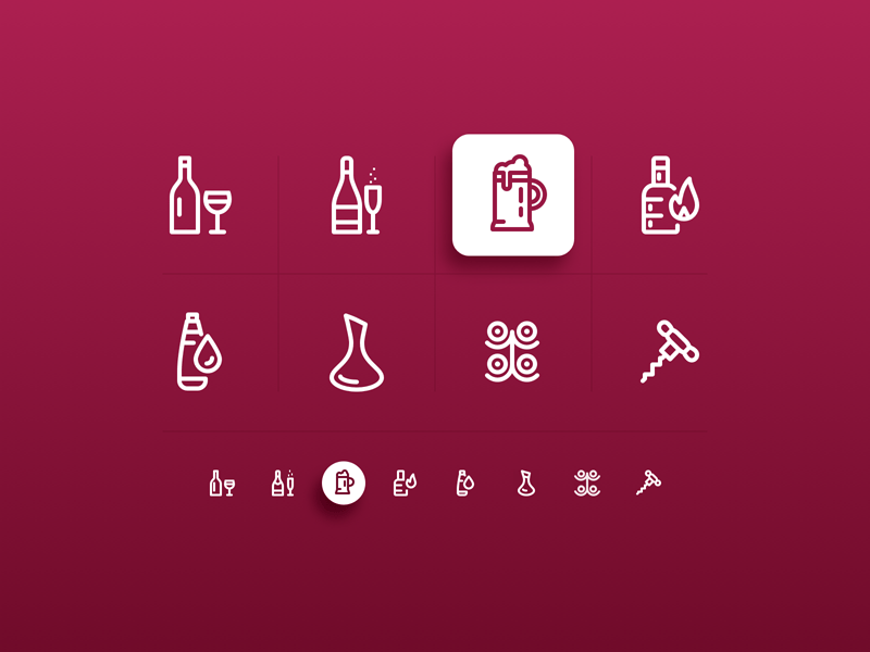 Pack icônes de boissons