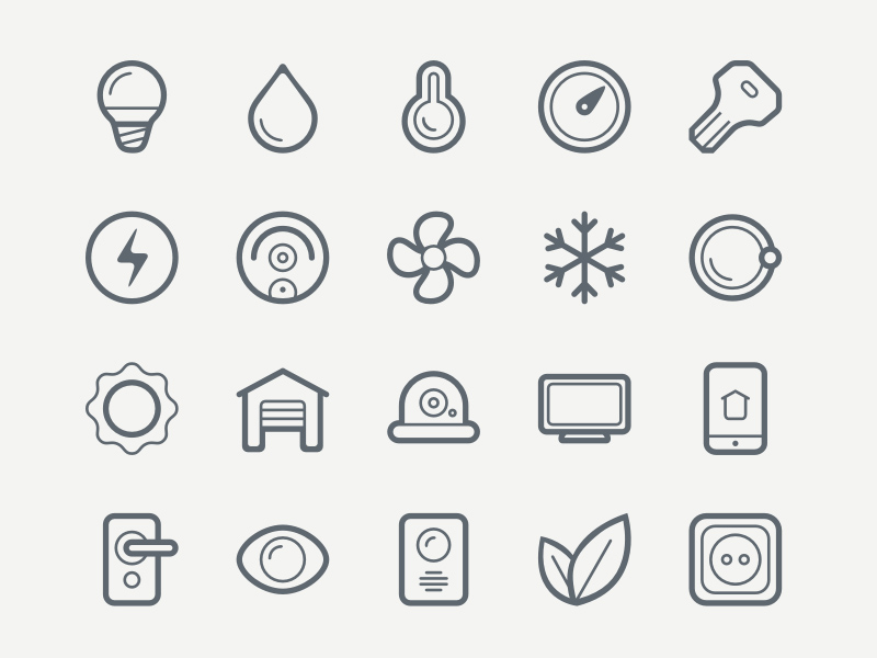 Conjunto de iconos de smart House