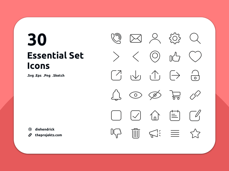 Conjunto de 30 iconos esenciales