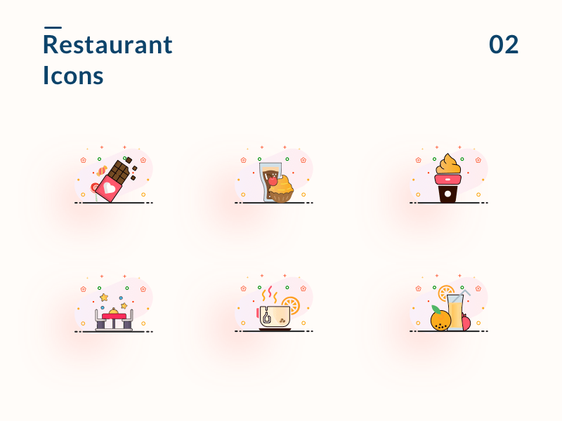 Iconos de restaurantes