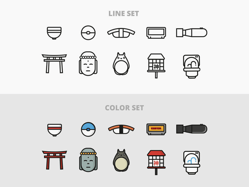 Япония Иконы Pack