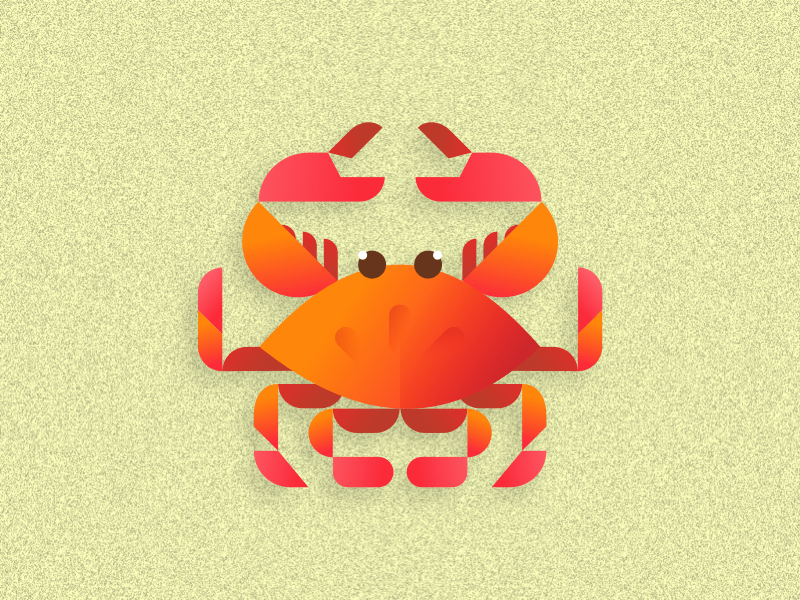 Recurso de boceto de ilustración de cangrejo geométrico