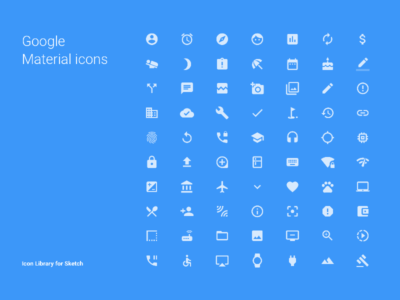 Google Material Icons – Sketchnbibliothek