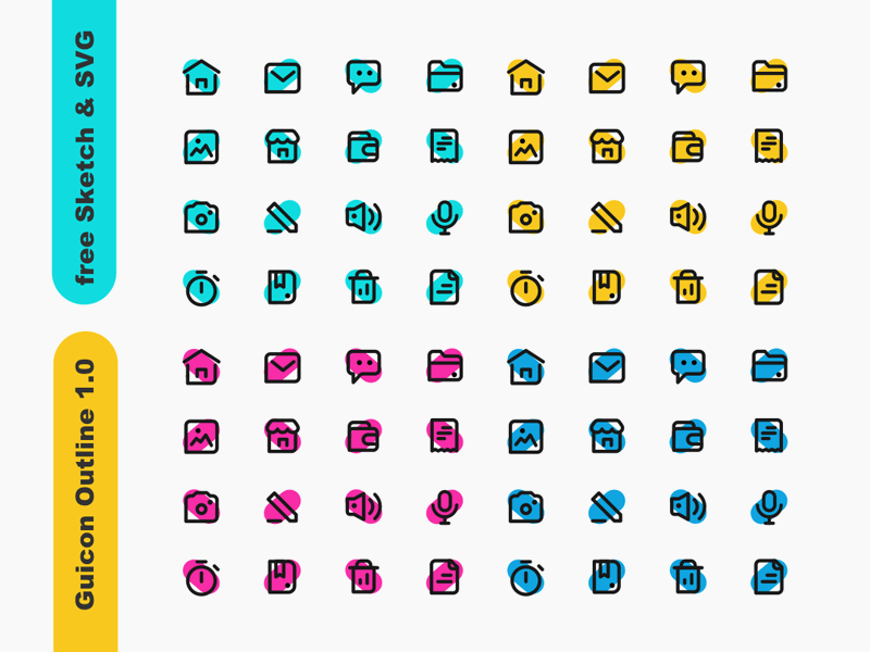 Outline Icons Set – Guicon 1.0