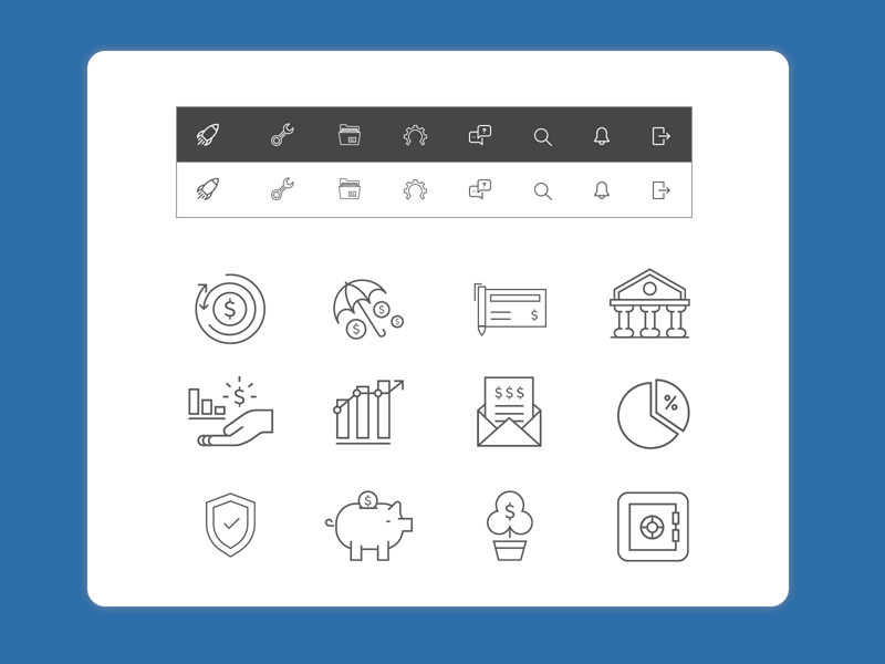 Finanz-Icons-Set