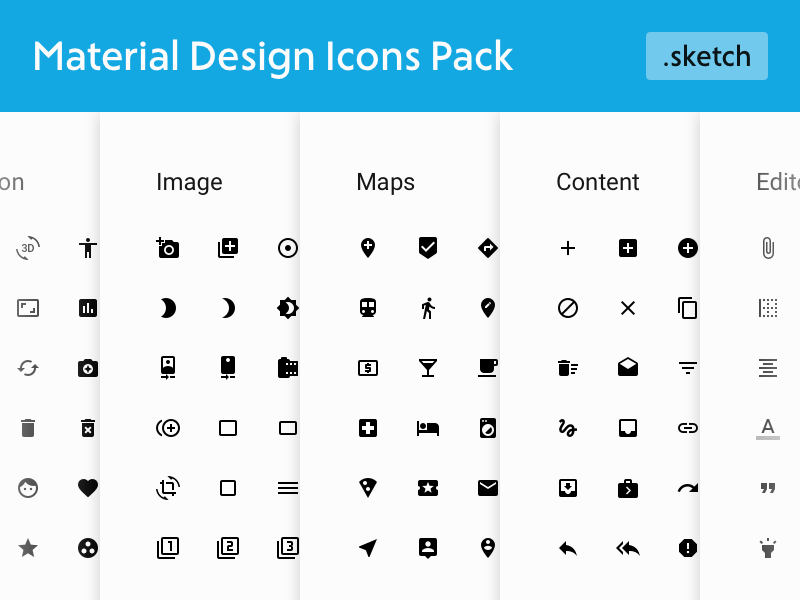 Paquete de iconos de diseño de materiales