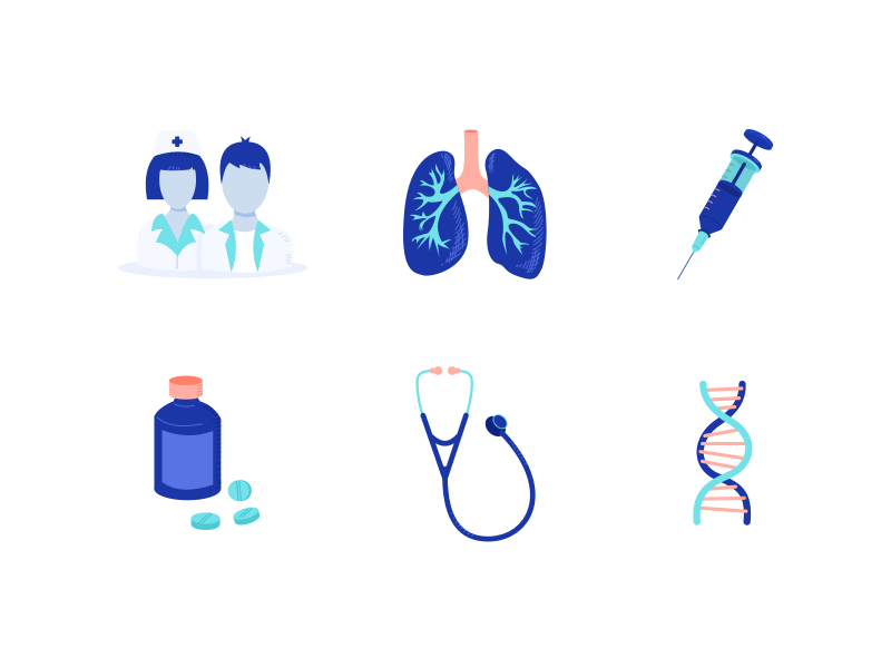 6 Медицинские иллюстрации Sketch ресурсов