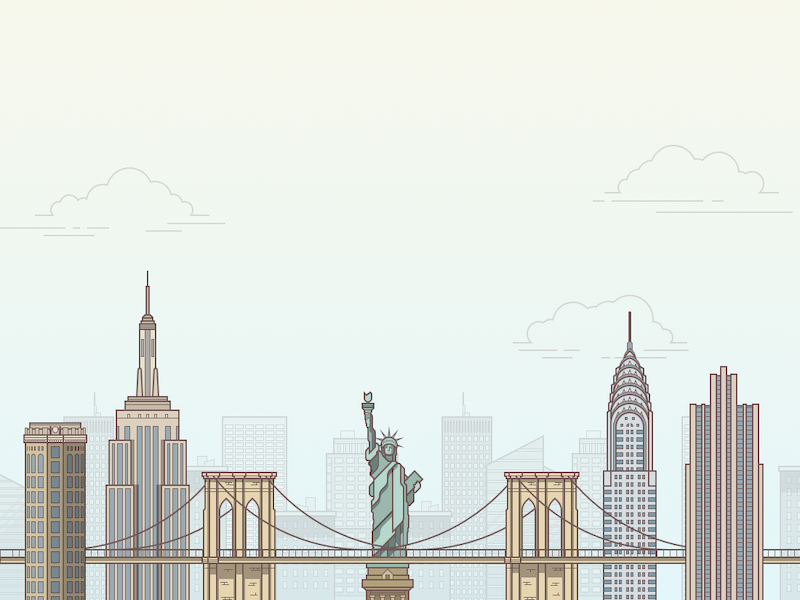 NYC Иллюстрация Sketch ресурсов