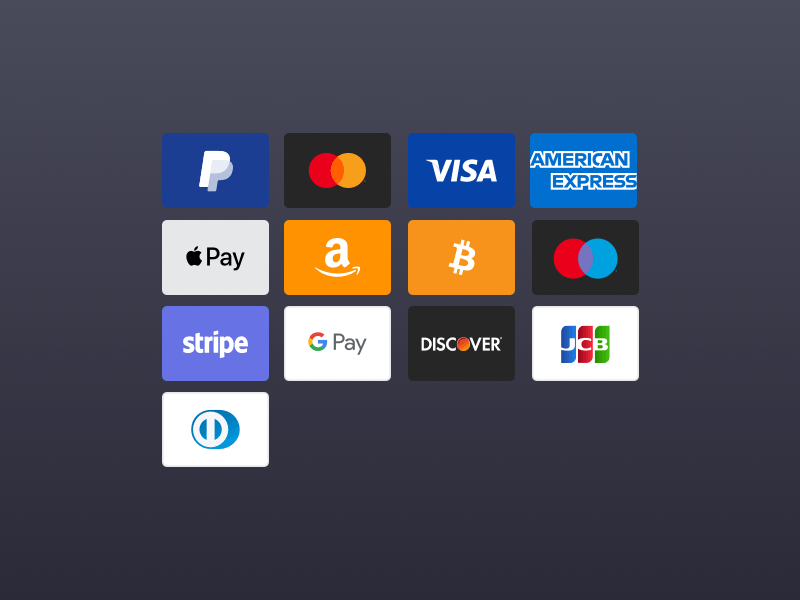 Icônes de carte de paiement