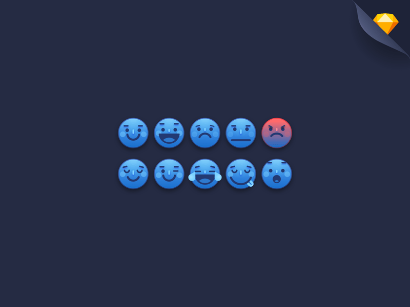 Blue Emojis
