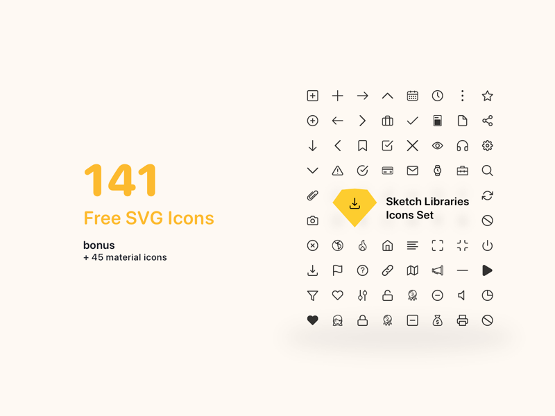 Icon Set Sketch Library