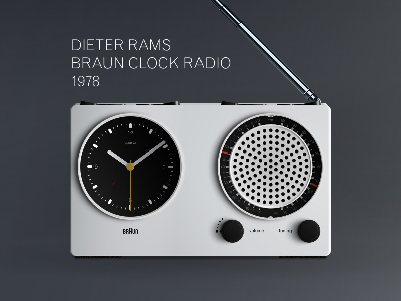 Dieter Rams Braun Reloj 1978