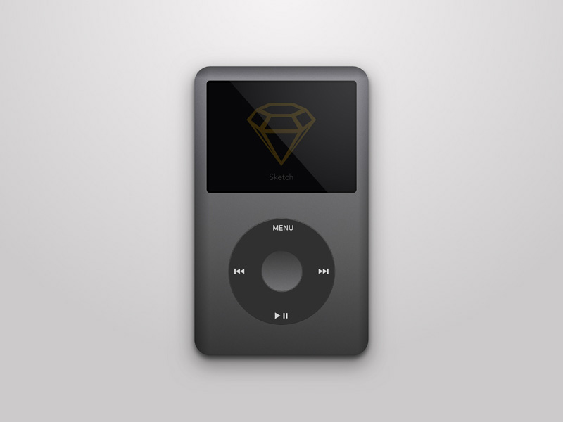 iPod Classic made in Sketch