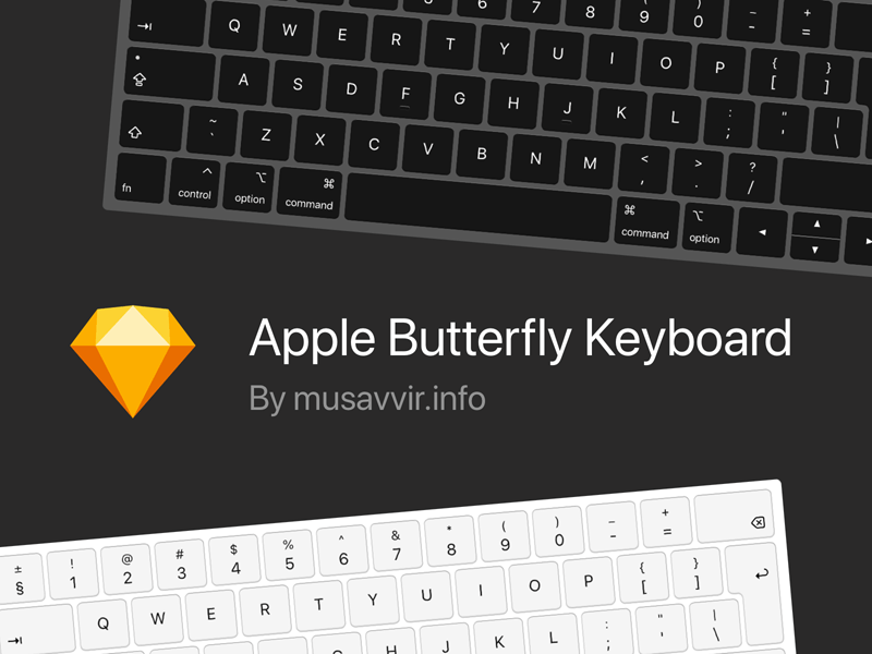Vecteur de clavier Apple Butterfly