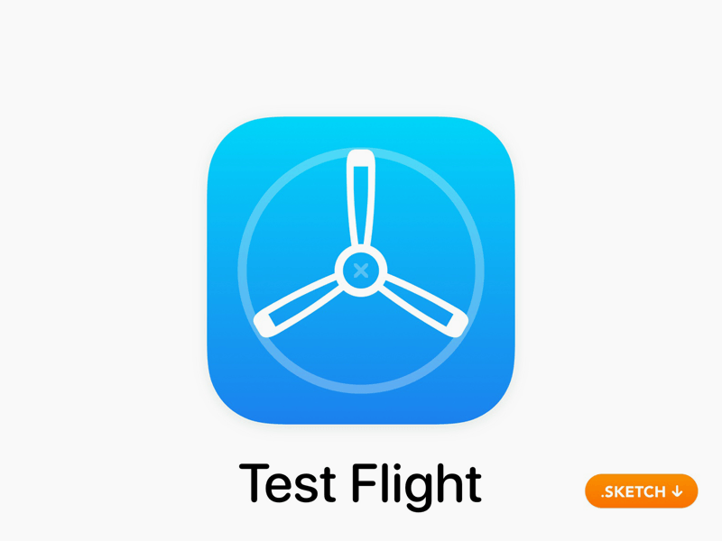 Icône apple test d’application de vol (iOS 13)