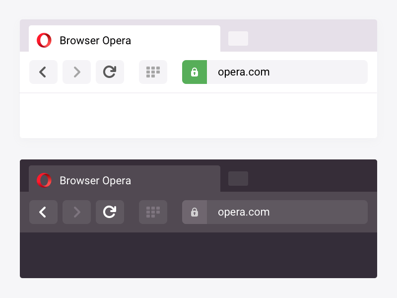 Opera Browser-Fenster für Sketch