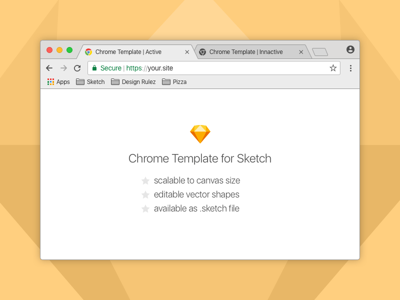 Chrome Browser-Vorlage für Sketch