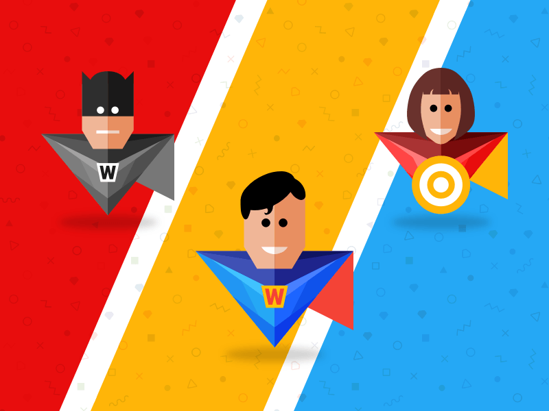 Superhéroes – Reemplazos de iconos de bocetos