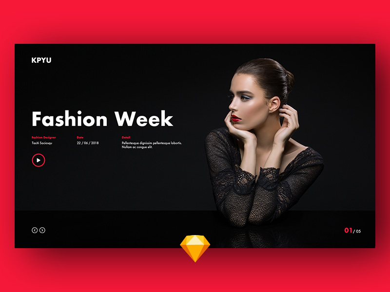 Fashion Week Slide Vorlage