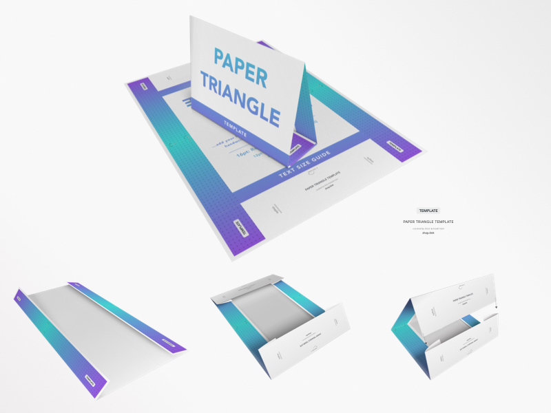 Faux 3D Paper Triangle Template