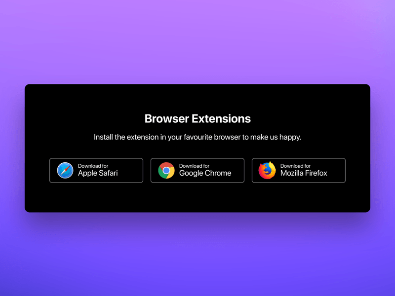 Schaltflächen für Browsererweiterungen