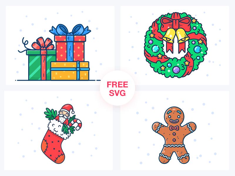 Ilustraciones navideñas SVG