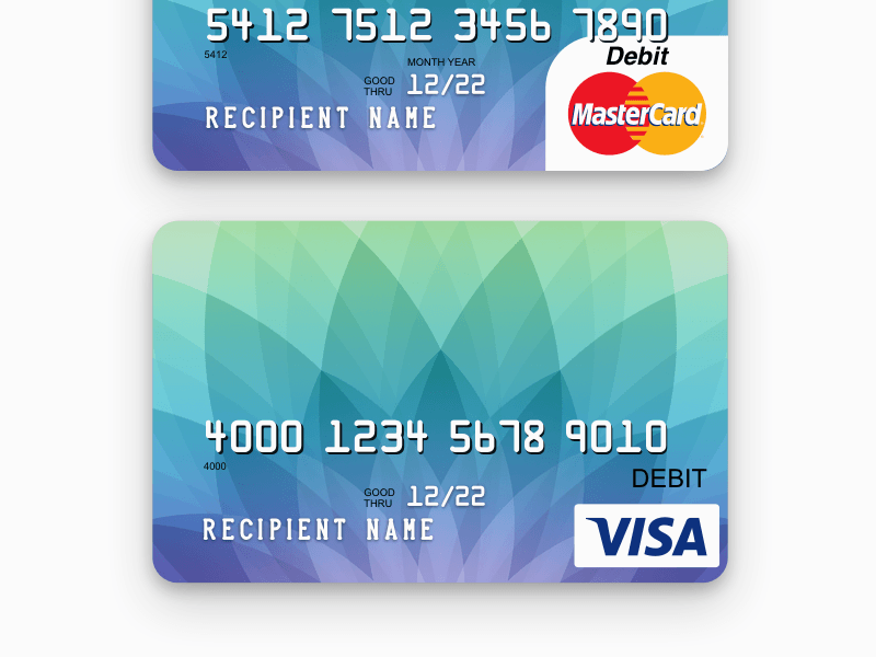 Kreditkartenvorlage