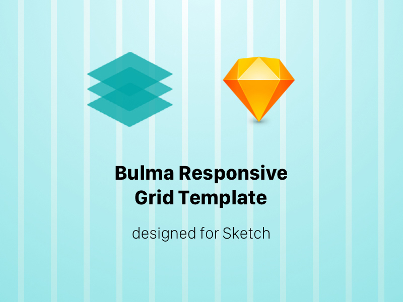 Plantilla de cuadrícula adaptable de Bulma CSS Framework para sketch