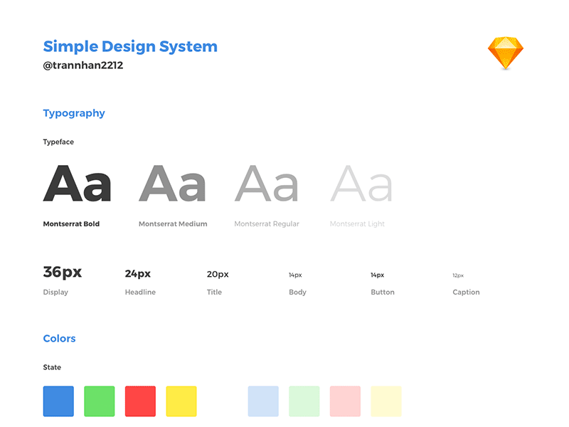 Einfaches Designsystem für Sketch