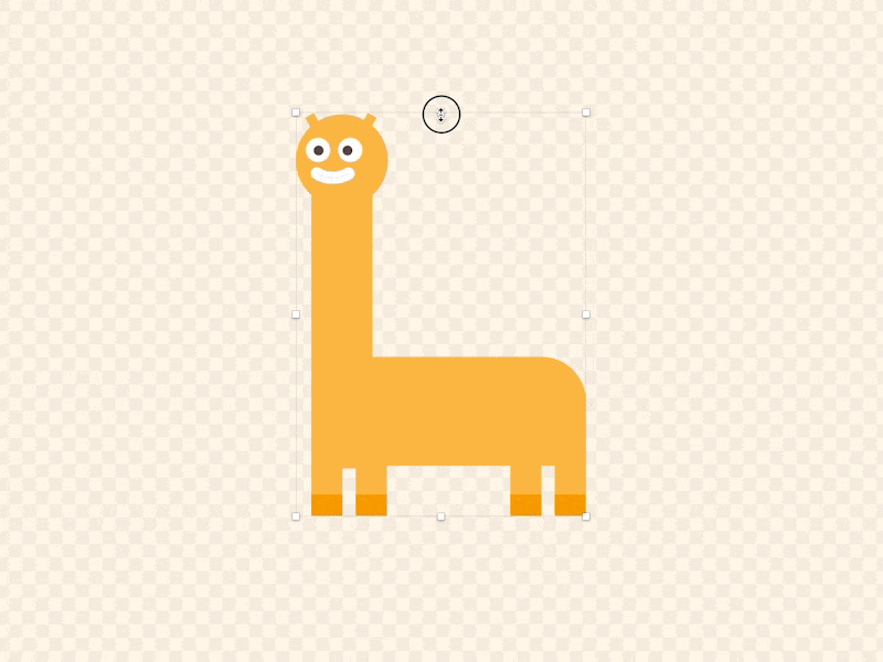 Girafe sensible dans l’esquisse