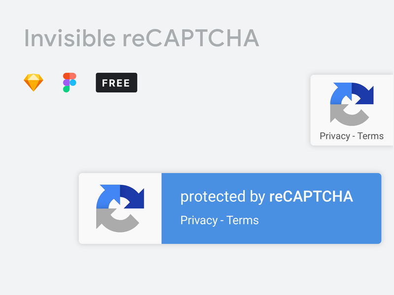 Google Invisible reCAPTCHA Library Mockup