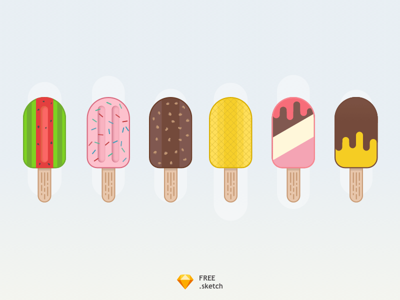 Ilustraciones de helados