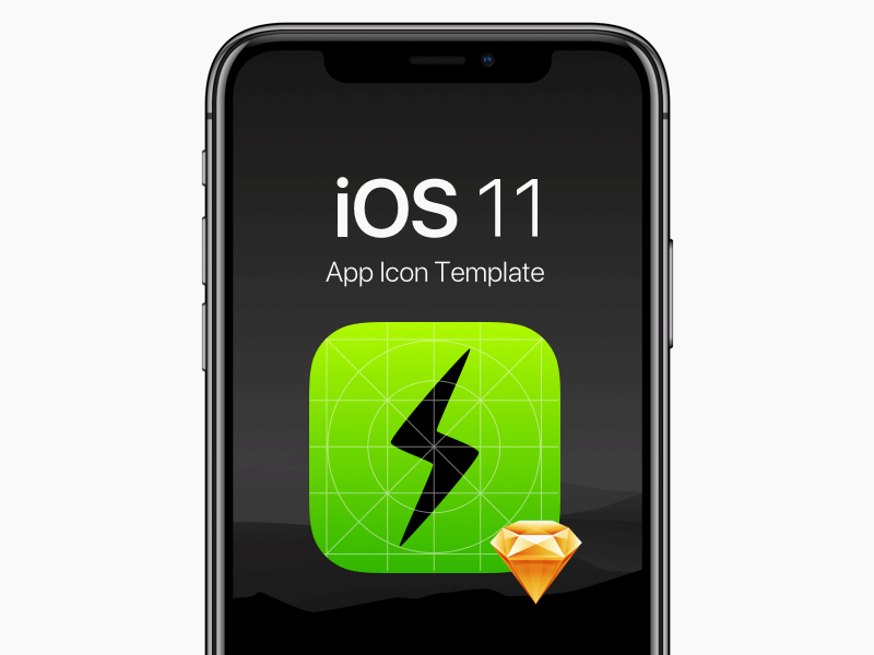 Plantilla de icono de aplicación de iOS 11