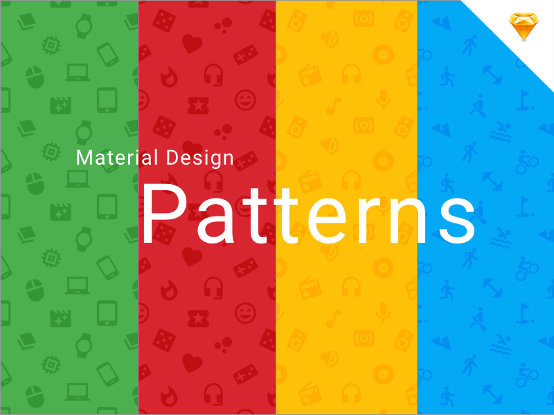 Patrones de iconos de diseño de materiales